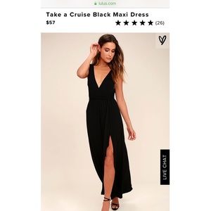 NWT Lulus Black maxi dress